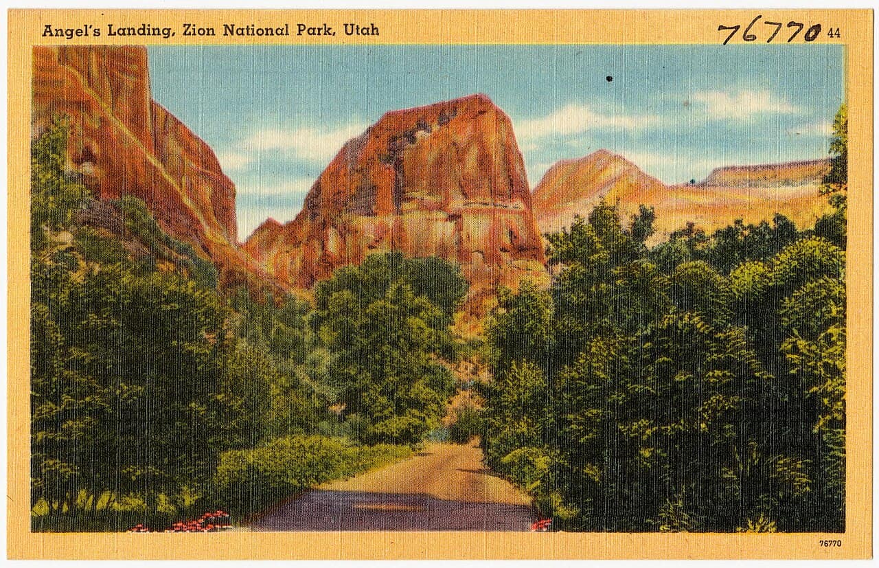 Angels Landing rock formation in Zion National Park