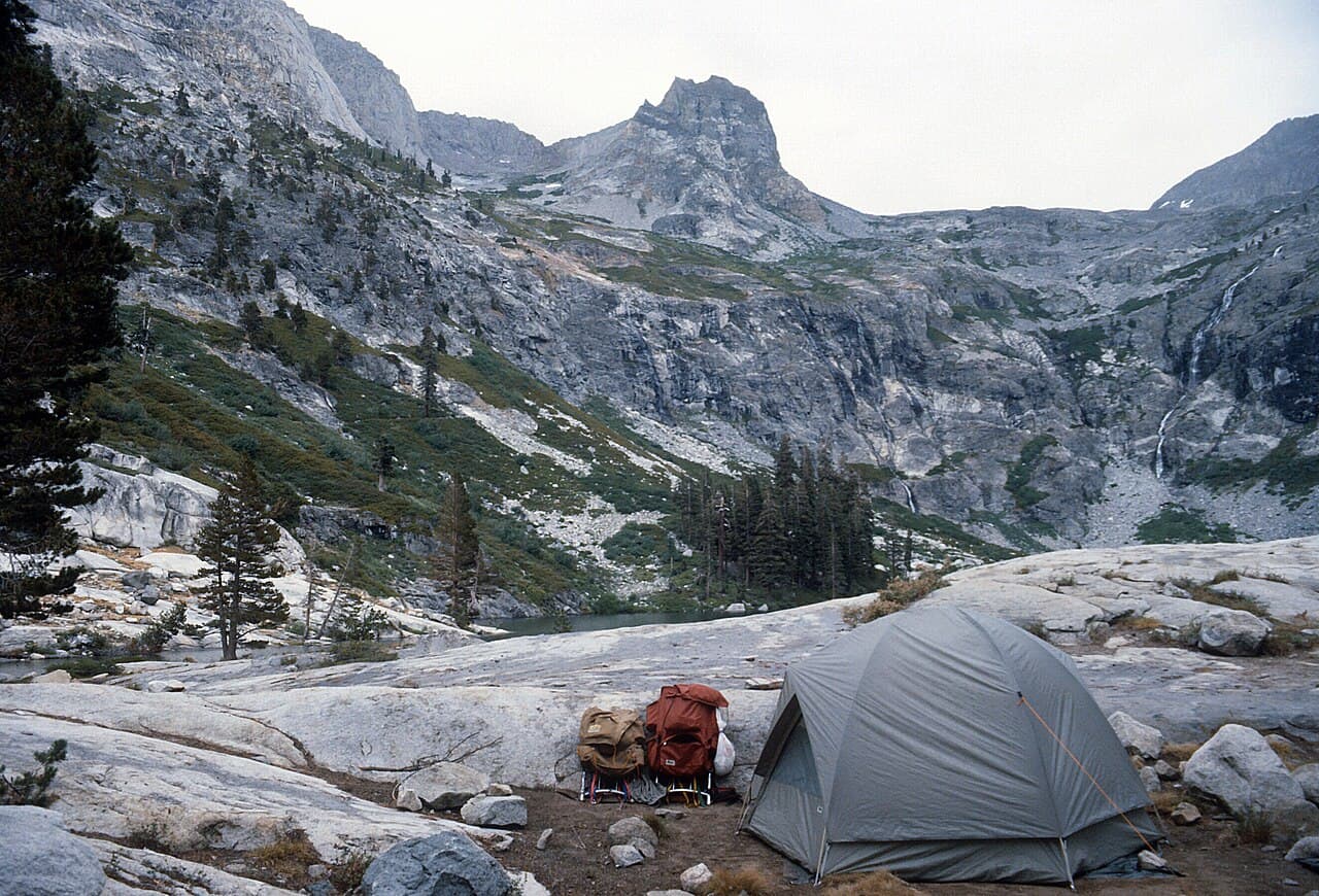 Looking east up the granite bowl to Kaweah Gap and Mount Stewart