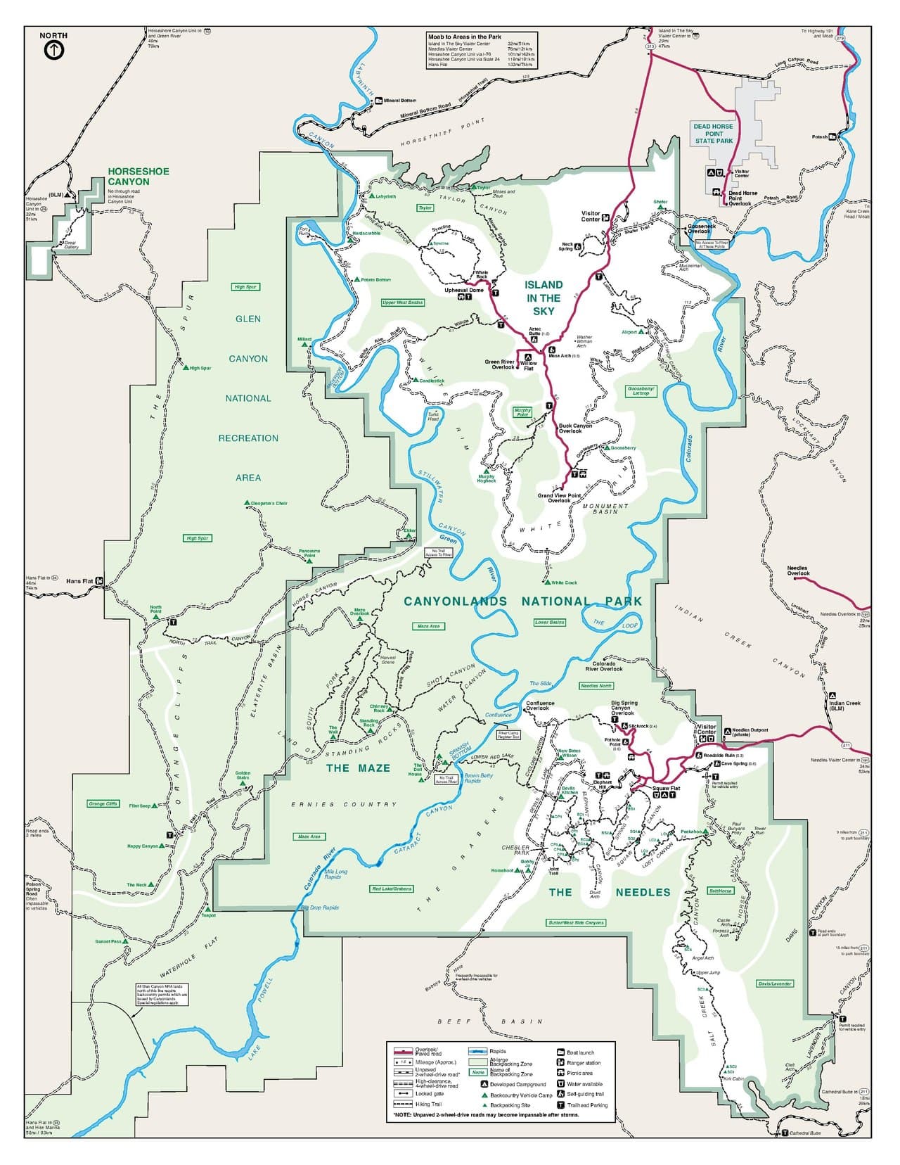 White Rim Road — Gooseberry A Campsite wilderness permit area in Canyonlands National Park - backcountry hiking destination