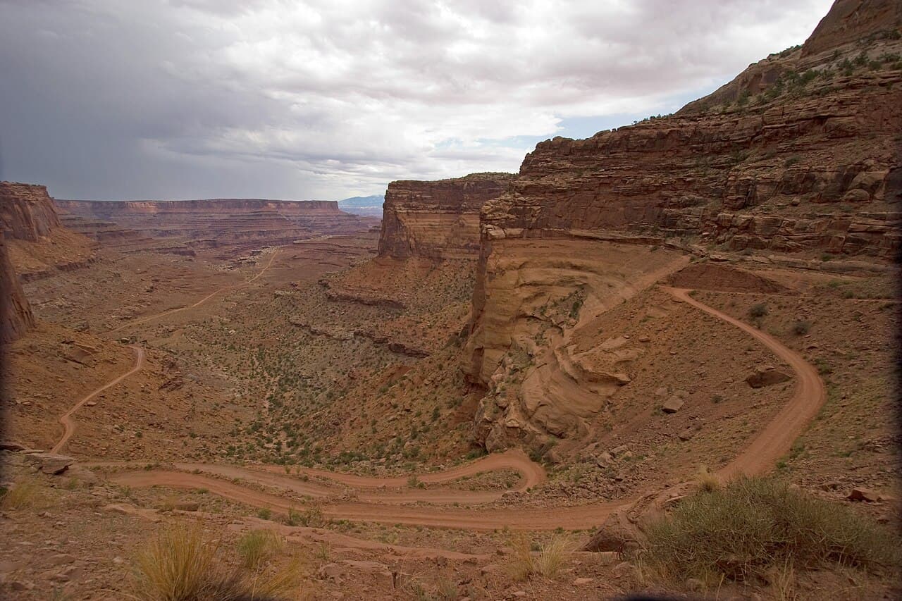 White Rim Road — Shafer Campsite wilderness permit area in Canyonlands National Park - backcountry hiking destination