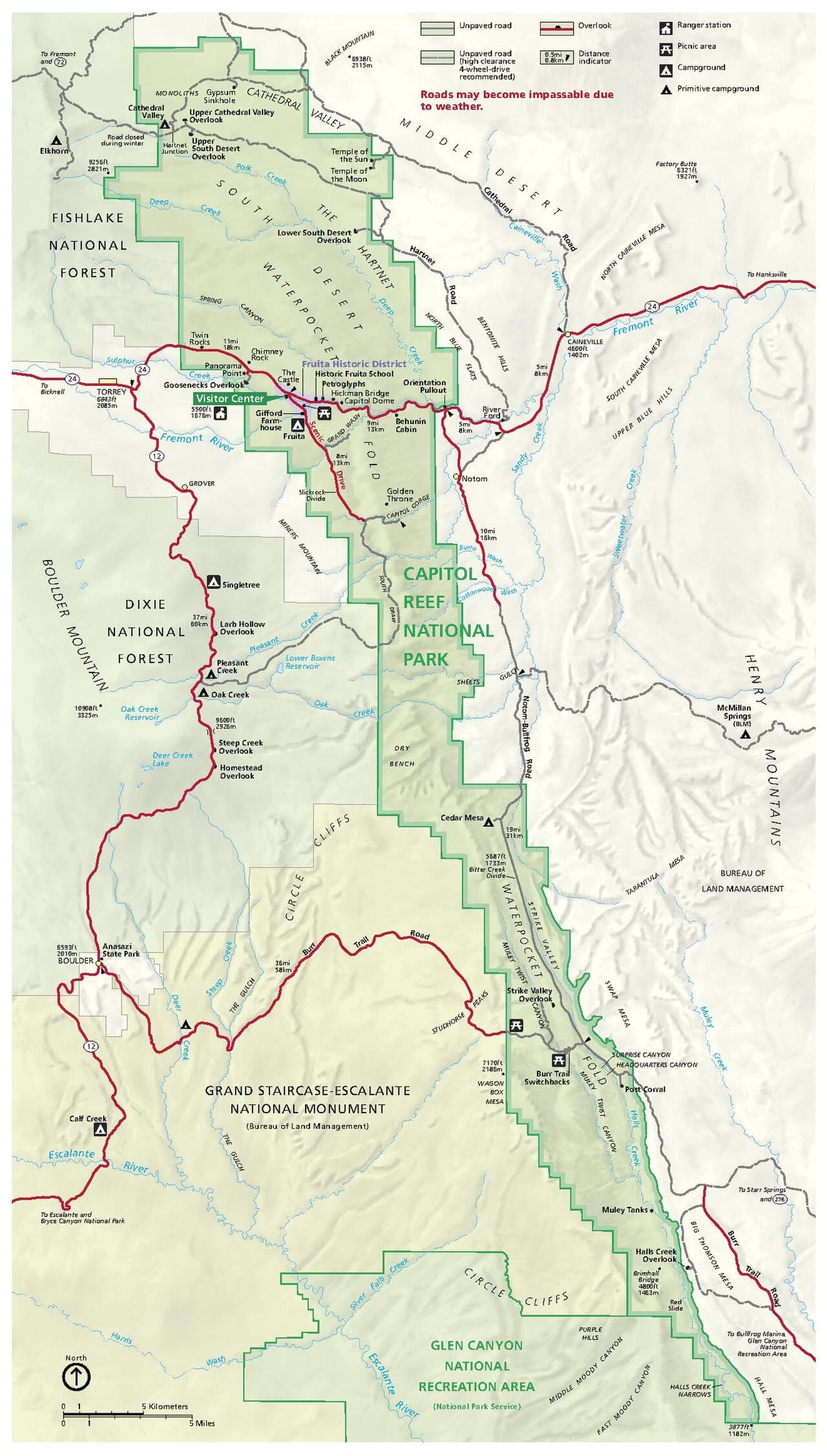 Capitol Reef — Halls Creek Narrows wilderness permit area in Capitol Reef National Park - backcountry hiking destination