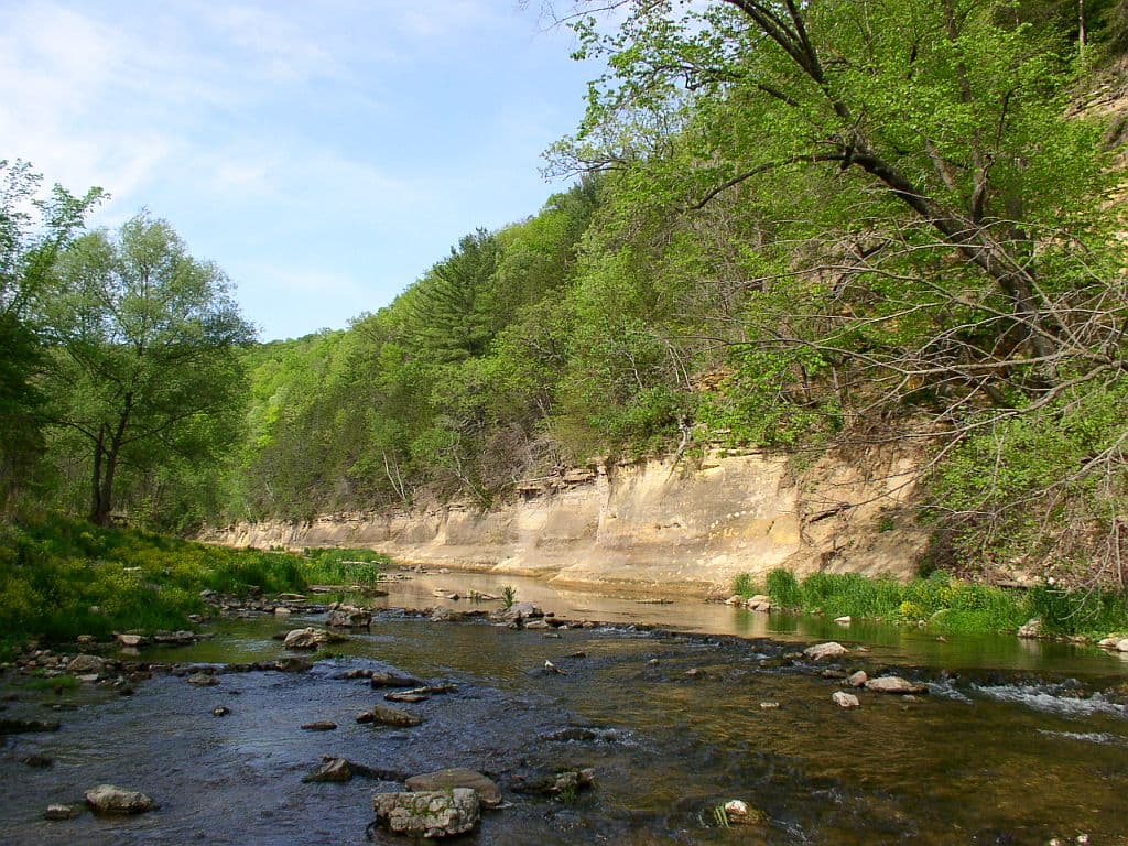 Whitewater Gooseberry Glen Cart-In Campground permit area in Whitewater State Park (MN) - backcountry hiking destination