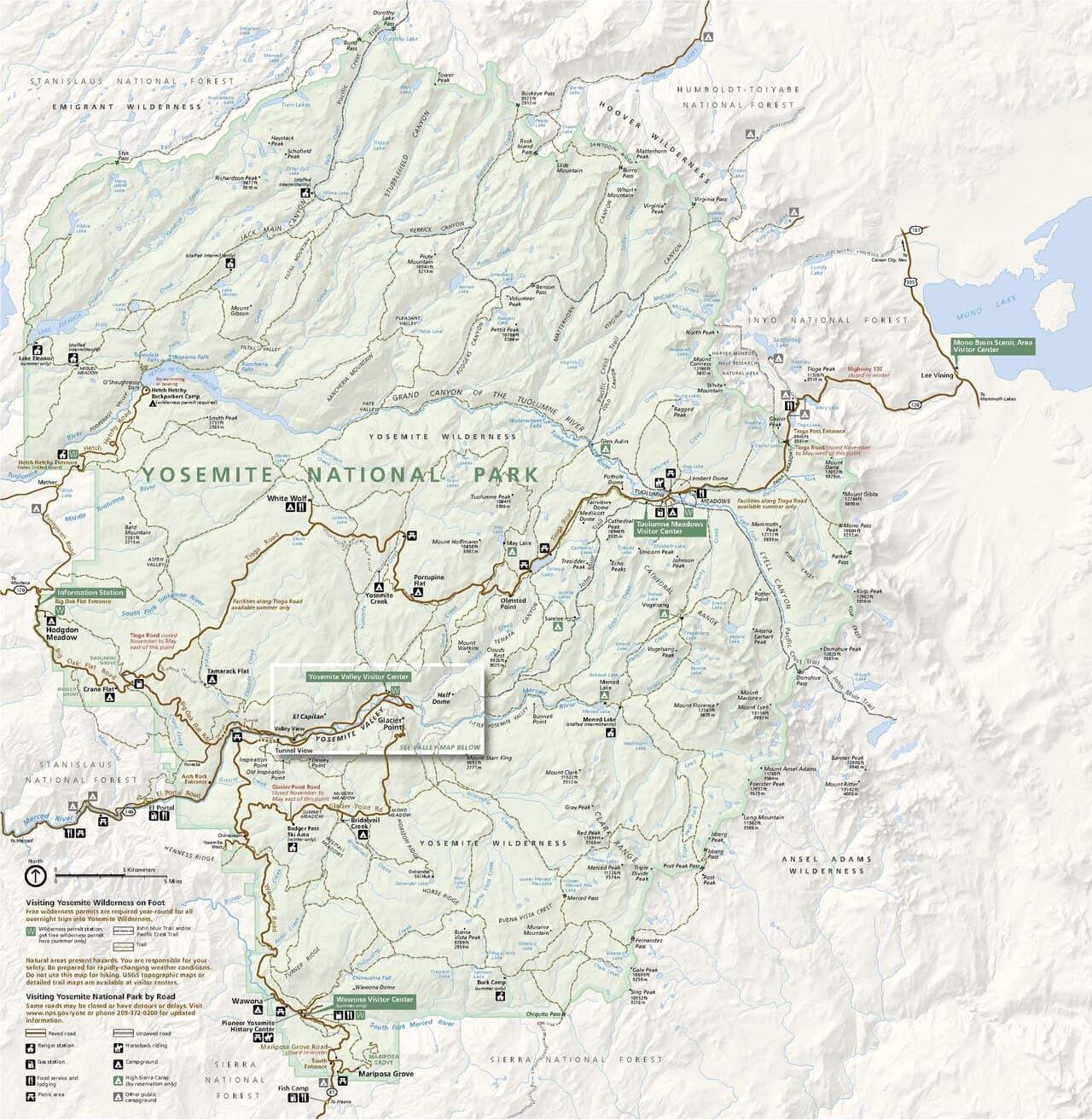 Yosemite Wilderness Permit — Sunrise Lakes (no Donohue Pass) wilderness permit area in Yosemite National Park - backcountry hiking destination