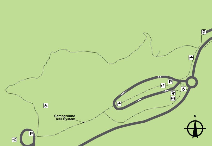 Johnsons Shut-Ins State Park Loop 5 Basic Walk In campground