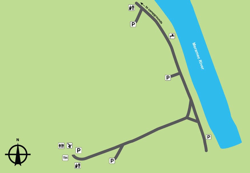Meramec State Park Group Tenting campground