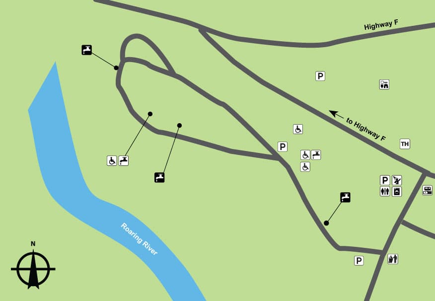 Roaring River State Park Campground 3 (sites 119-154) campground