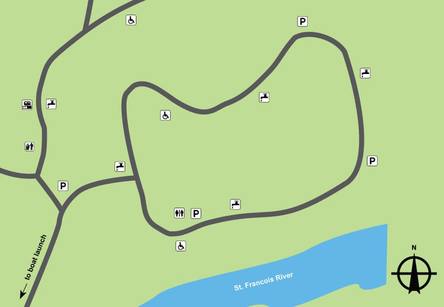 Sam A. Baker State Park Campground 1 (sites 1-43) campground