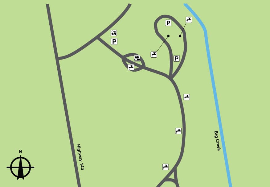 Sam A. Baker State Park Campground 2 (sites 103-111 and 173-194) campground
