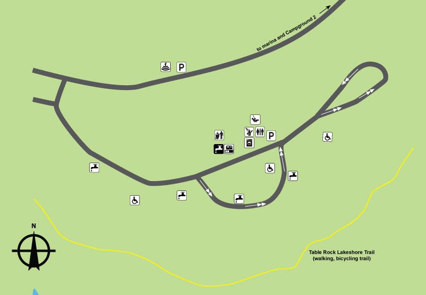 Table Rock State Park Campground 1 (Sites 100-140) campground