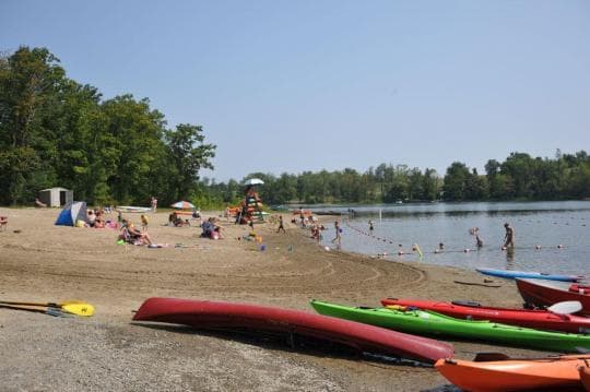 THOMPSONS LAKE CAMPGROUND at Thacher State Park campground