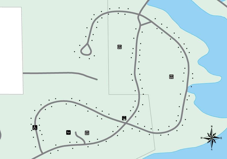 Mosquito Lake State Park Mosquito Lake Campground Sites 1-127 campground
