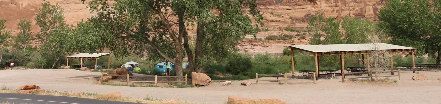 Goose Island Group Sites campground in Utah