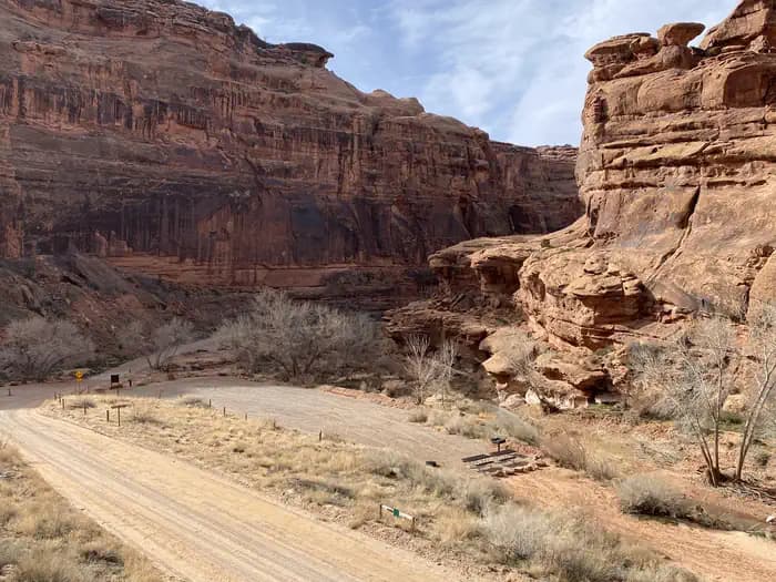 Hunter Canyon Group Site campground in Utah