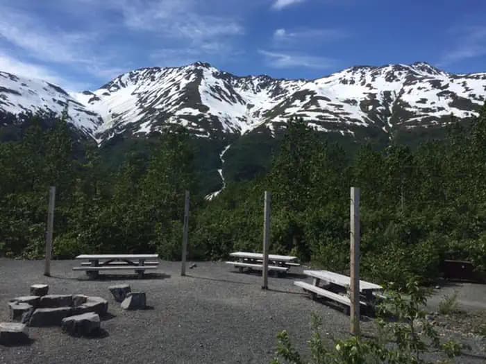 Spencer Glacier Whistle Stop Group Campground campground