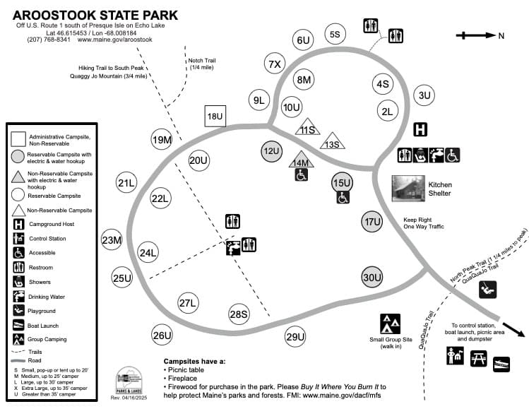 Aroostook State Park campground
