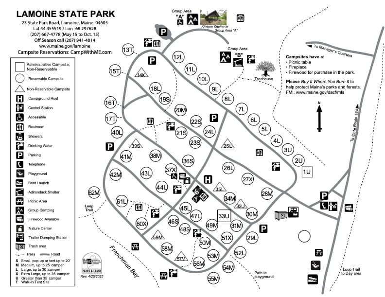 Lamoine State Park campground