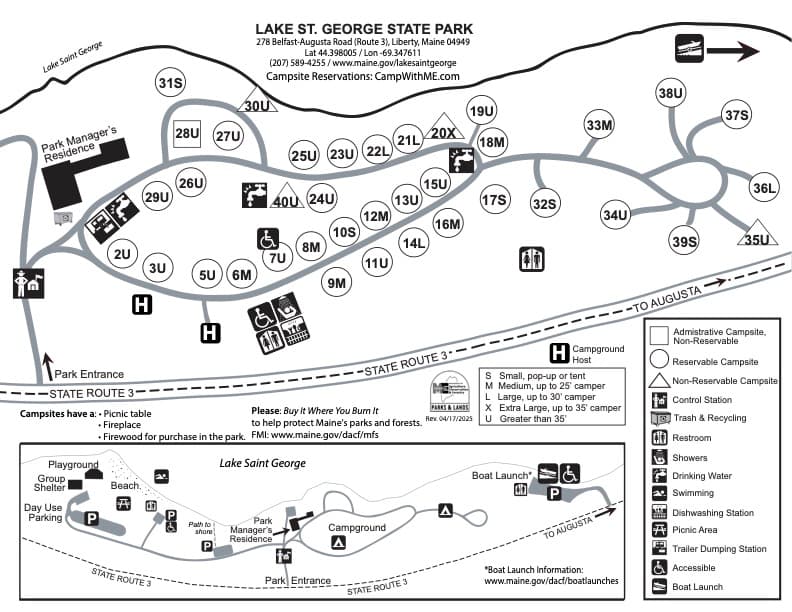 Lake St. George State Park campground