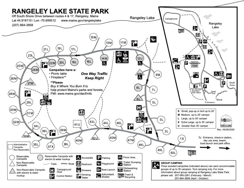 Rangeley Lake State Park campground