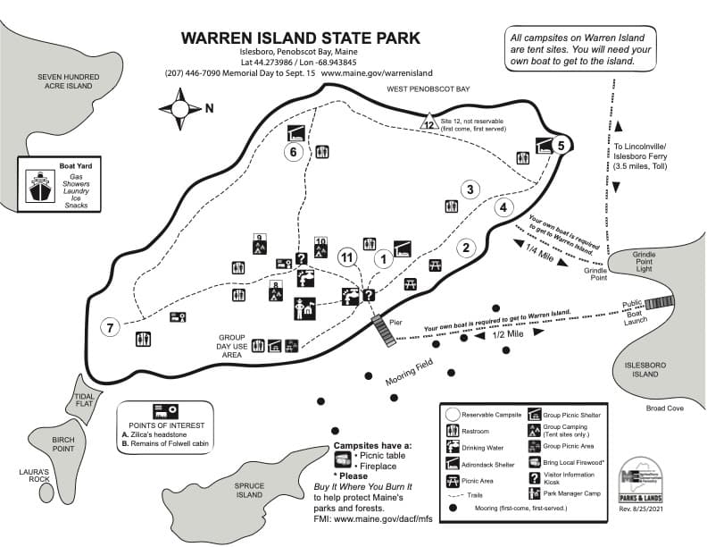 Warren Island State Park campground