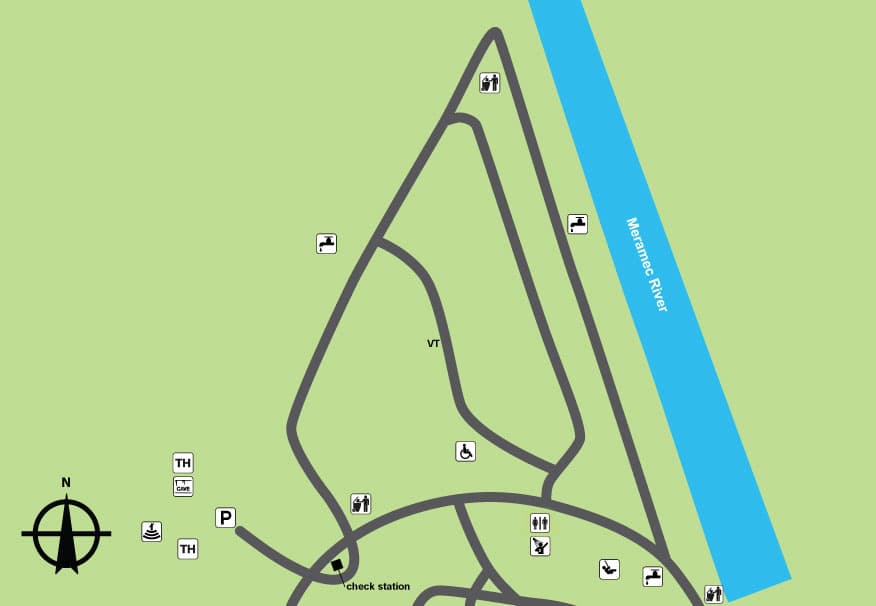 Meramec State Park Section 1 campground
