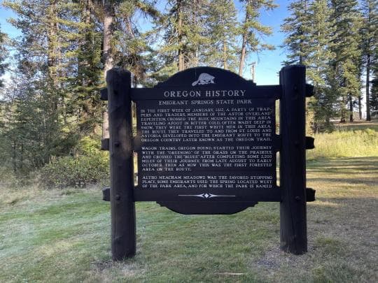 Emigrant Springs State Heritage Area campground